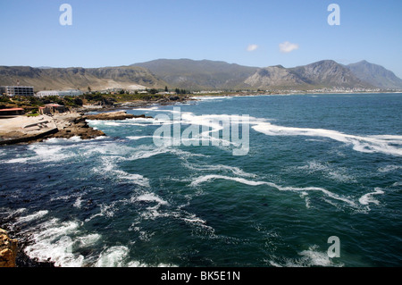 Il Vecchio Porto di Hermanus una località balneare nota per whale watching le attività nel Western Cape Sud Africa Foto Stock