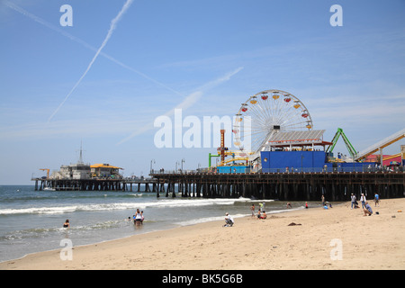 Santa Monica Pier, Santa Monica, Los Angeles, California, Stati Uniti d'America, America del Nord Foto Stock