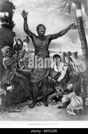 L emancipazione immediata nel West Indies, Agosto 1st, 1838 Foto Stock