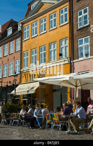 Nyhavn porto cittadino di Copenhagen DANIMARCA Europa Foto Stock