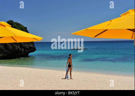 Spiaggia, Shangri La Boracay Resort and Spa in Boracay, Filippine, Sud-est asiatico, in Asia Foto Stock