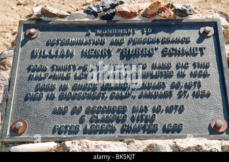 Monumento di ingresso al burro tunnel Schmidt Foto Stock