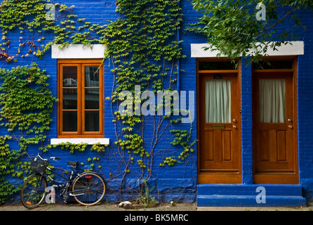 Casa tipica Plateau Mont Royal Montreal Canada Foto Stock