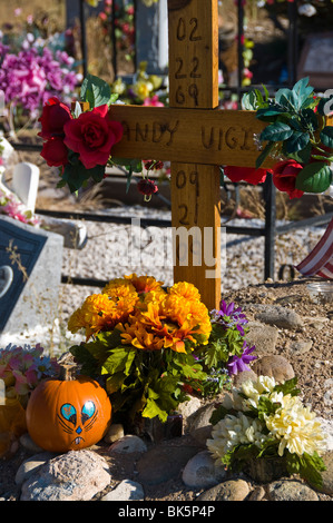 Halloween cimitero nativo Taos New Mexico Foto Stock