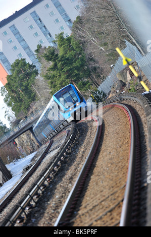 Treno della metropolitana di Stoccolma. Foto Stock