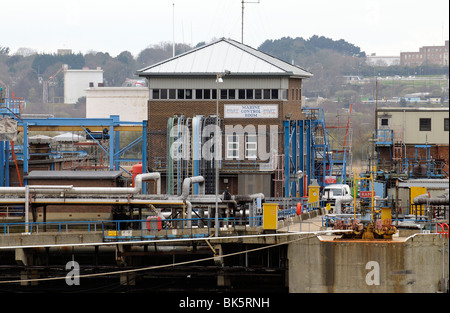 FMT Fawley Terminale Marino sala di controllo presso la marine è a base di acqua di Southampton Hampshire Inghilterra meridionale Foto Stock