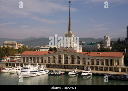 Terminale del porto, Sochi, Caucaso, Russia, Europa Foto Stock