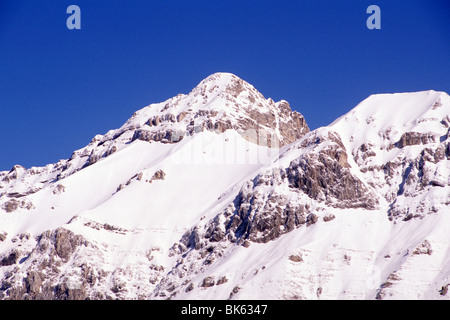 Italia, Abruzzo, Parco Nazionale del Gran Sasso e Monti della Laga, vetta del Corno grande Foto Stock