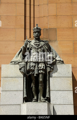 Re Giorgio V monumento al Kings Domain a Melbourne, Victoria, Australia Foto Stock