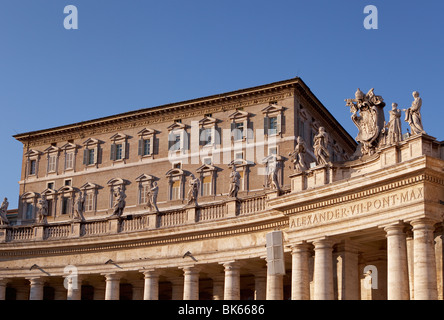 Il Palazzo Papale aka Palazzo Apostolico,l'abituro del Papa,Città del Vaticano, Roma, Italia Foto Stock