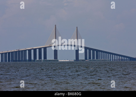 Sunshine Skyway Bridge Tampa Bay Florida Foto Stock