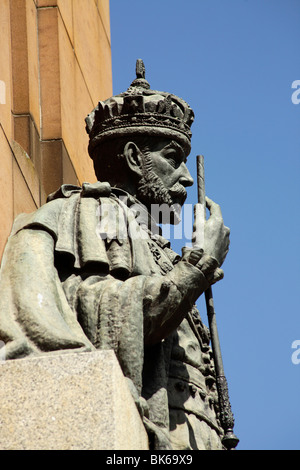 Re Giorgio V monumento al Kings Domain a Melbourne, Victoria, Australia Foto Stock