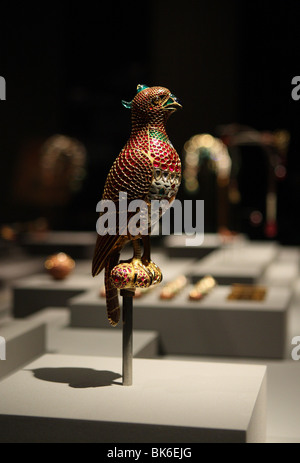 La scultura di un falco in il Museo di Arte Islamica, MIA, Doha, Foto Stock