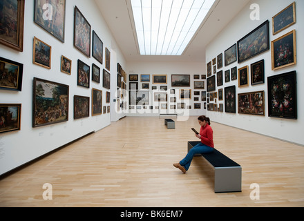 Galleria di pittura a Statens Museum Kunst o il Museo Reale di Belle Arti di Copenhagen DANIMARCA Foto Stock