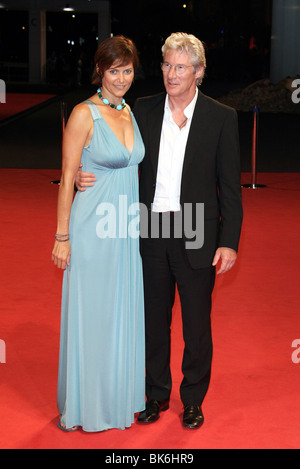 CAREY LOWELL & Richard Gere il partito di caccia PREMIERE 64ESIMO FESTIVAL DEL CINEMA DI VENEZIA LIDO VENEZIA ITALIA 03 Settembre 2007 Foto Stock