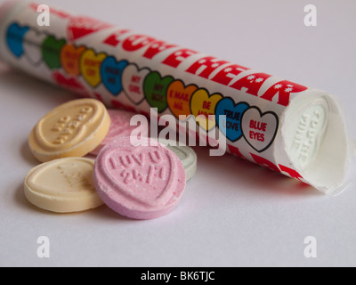 Close up di amore cuore dolci Foto Stock