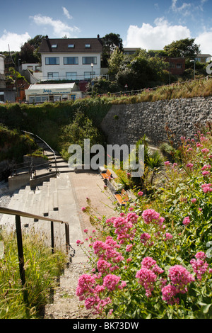 Limeslade Bay, una piccola spiaggia sulla Penisola di Gower vicino borbotta qualcosa e Swansea, West Glamorgan, South Wales, Regno Unito Foto Stock