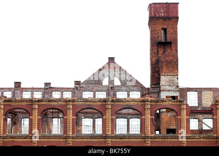 La facciata di un edificio abbandonato a Birmingham, Inghilterra, Regno Unito Foto Stock