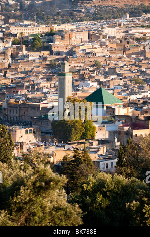 La moschea di Kairaouine nella medina di Fez, in Marocco. Foto Stock