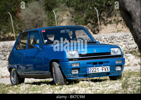 Blue Renault 5 Turbo Copa (gordini) car Foto Stock