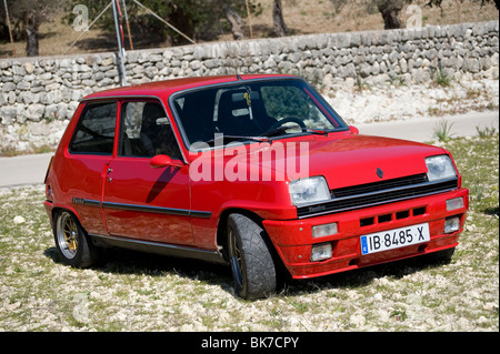 Red Renault 5 Turbo Copa (gordini) car Foto Stock