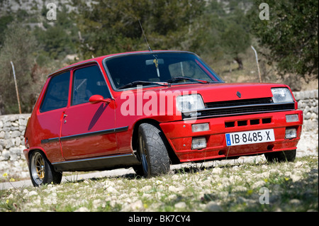 Red Renault 5 Turbo Copa (gordini) car Foto Stock