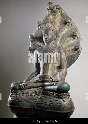 Budda di Grahi, Museo Nazionale di Bangkok, Thailandia, Sud-est asiatico Foto Stock