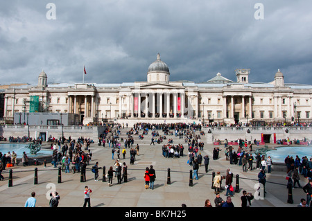 Trafalgar Square visualizzazione ampia Foto Stock