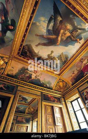 Francia Paris Louvre Museum Galleria Apollo di soffitto Foto Stock