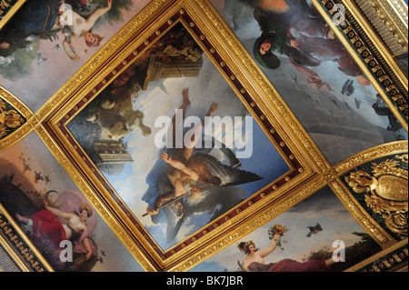 Francia Paris Louvre Museum Galleria Apollo di soffitto Foto Stock