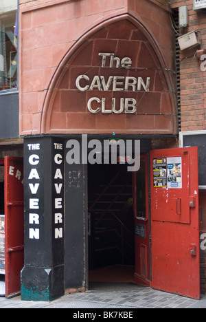 Il Cavern Club, Matthew Street, Liverpool, Merseyside England, Regno Unito, Europa Foto Stock