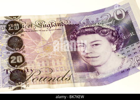 Venti Pound nota Foto Stock