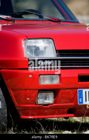 Red Renault 5 Turbo Copa (gordini) car Foto Stock