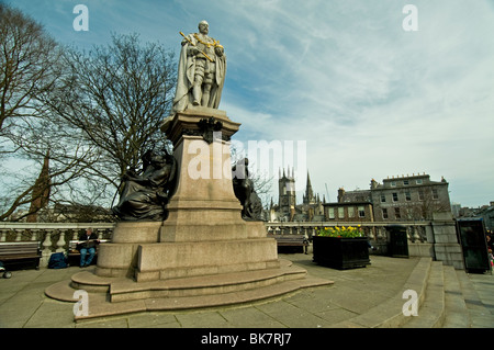 Statua di Edward VII in Union Street Aberdeen, Grampian Regione Scozia. SCO 6122 Foto Stock