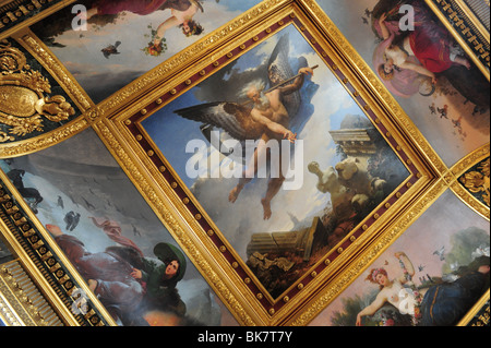 Francia Paris Louvre Museum Galleria Apollo di soffitto Foto Stock