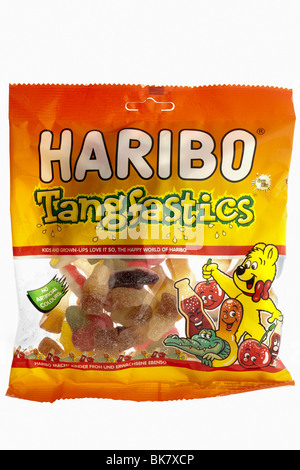 Borsa di Haribo sour mix Tangfastics dolci Foto Stock