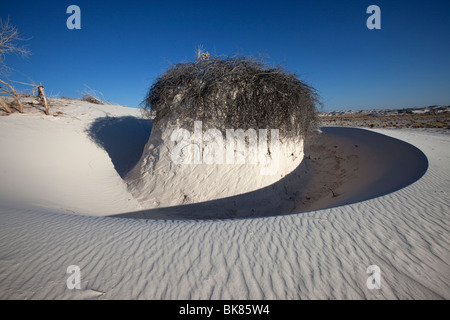 Formazione di sabbia scolpita dal vento, White Sands National Park, New Mexico Foto Stock