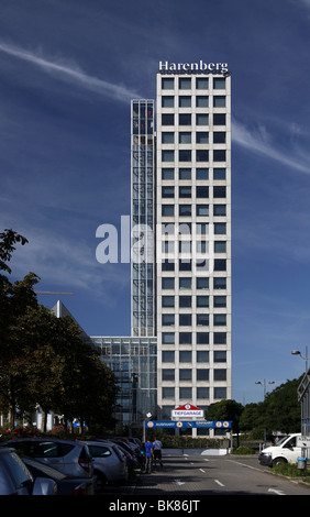 Harenberg City-Center, ufficio edificio alto e convention center, Dortmund, Renania settentrionale-Vestfalia, Germania, Europa Foto Stock