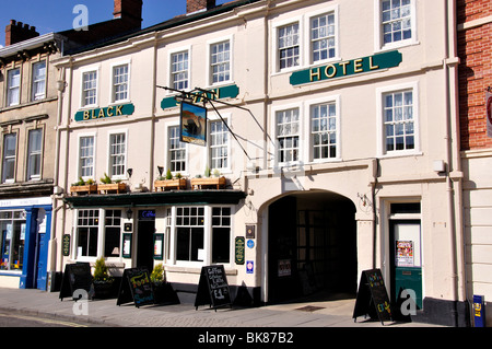 Black Swan Hotel, luogo di mercato, Devizes, Wiltshire, Inghilterra, Regno Unito Foto Stock