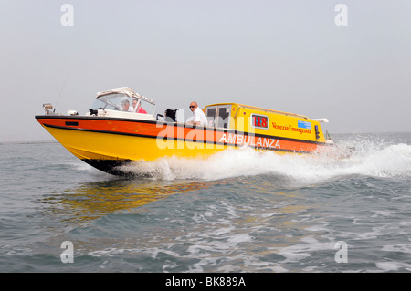 Ambulanza, Venezia Emergenza, nave per le emergenze mediche, Venezia, Veneto, Italia, Europa Foto Stock