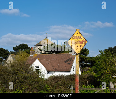 Cavo segno del telegrafo a Shoreham nel West Sussex Foto Stock