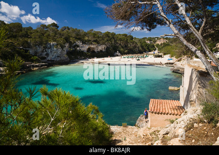 La baia di Cala Llombards, Mallorca, Maiorca, isole Baleari, Spagna, Europa Foto Stock