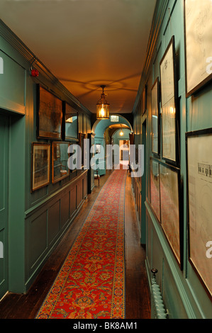 Corridoio, arredi interni intorno al 1860, a Walmer Castle, 1540, Ash, England, Regno Unito, Europa Foto Stock