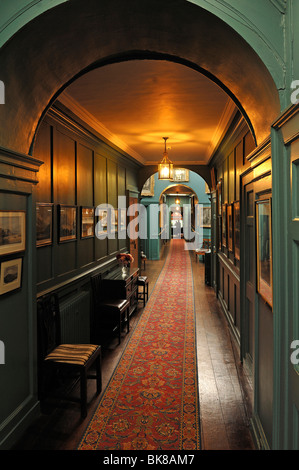 Corridoio, arredi interni intorno al 1860, a Walmer Castle, 1540, Ash, England, Regno Unito, Europa Foto Stock