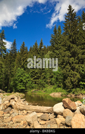 Paesaggio della zona di Spindleruv Mlyn, vicino San Petr, San Pietroburgo, Monti dei Giganti, Repubblica Ceca, Europa Foto Stock