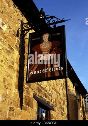 Melton Mowbray, Pub segno, Giorno Foto Stock