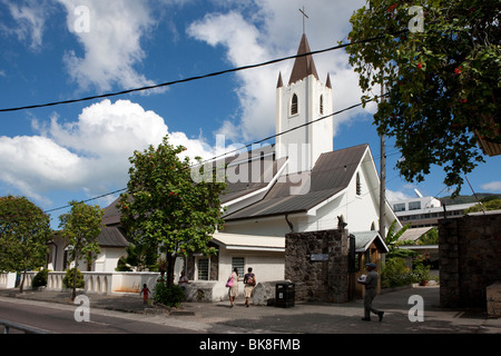 La Chiesa di San Paolo in Albert Street, la città capitale di Victoria, Isola di Mahe, Seychelles, Oceano indiano, Africa Foto Stock