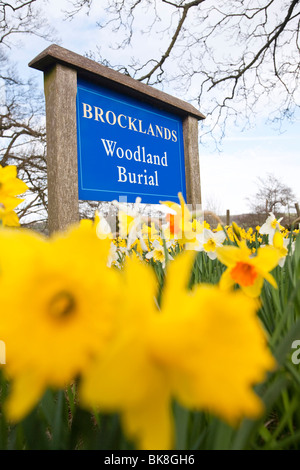 Bosco Brocklands luogo di sepoltura a Wigglesworth, Lancashire, Regno Unito. Foto Stock