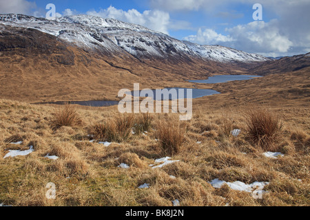 Loch un Eilein, Lochan Ellen, Loch Airdeglais in Glen More, Isle of Mull, Western Isles, Scozia Foto Stock