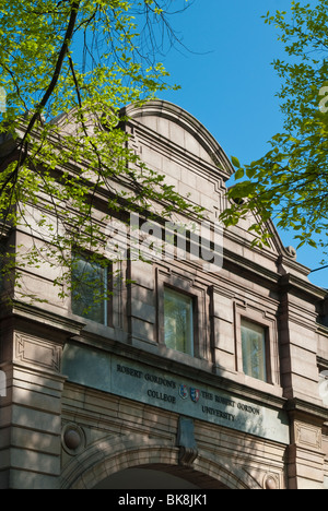 Ingresso al Robert Gordon College, Aberdeen, Scozia Foto Stock